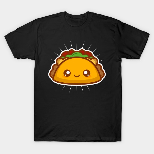 Kawaii Taco T-Shirt by LetsBeginDesigns